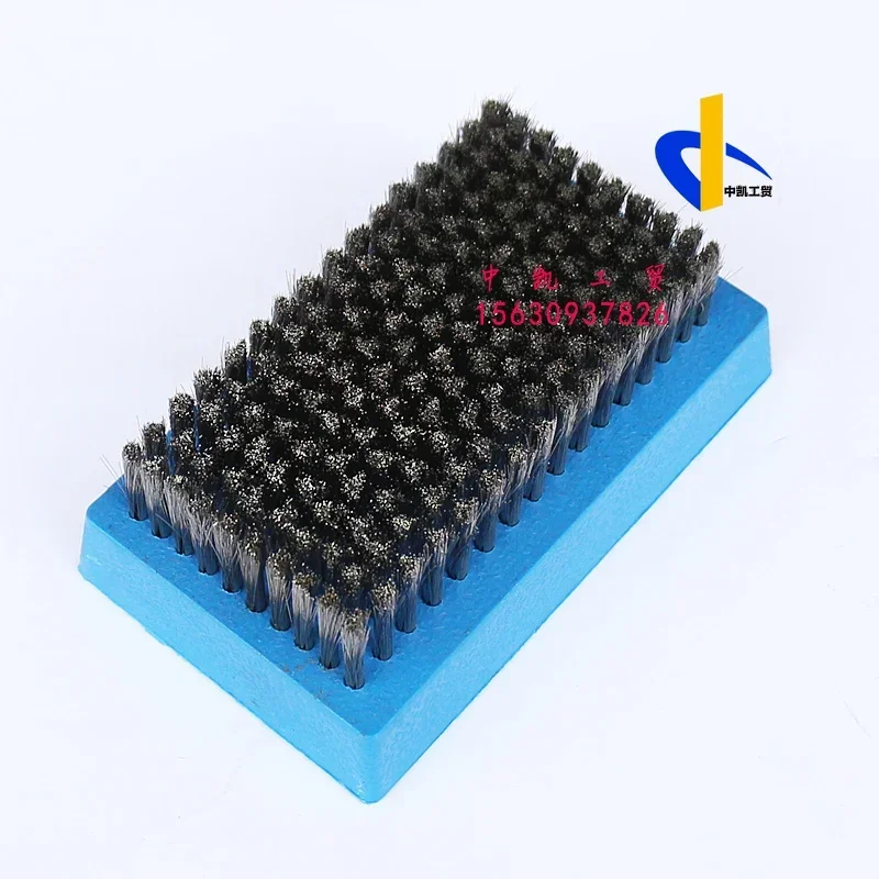 2022 Brush Plastic Handle Steel Wire Brush Wallpaper Printing Anilox Roll Cleaning 0.076 Wire Diameter Corrosion and Resistance