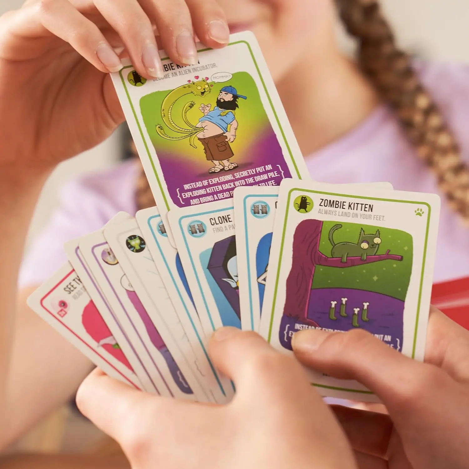 Zombie Kittens de Exploding Kittens - Juegos de Cartas para Adultos, Adolescentes y Niños - Divertidos Juegos Familiares