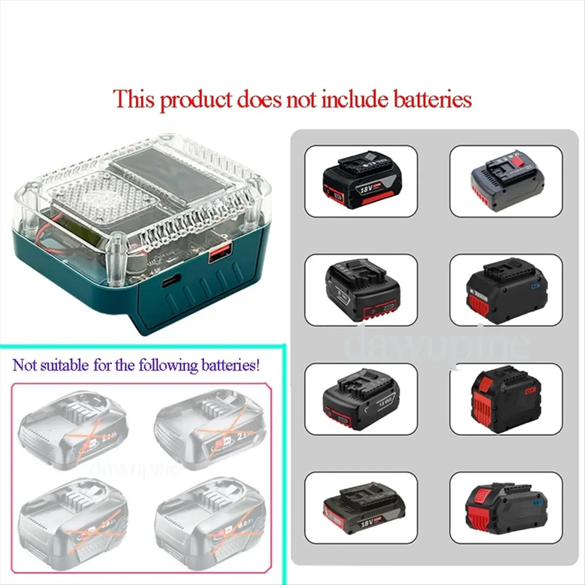 SCLS BAT618 Lithium Battery Charger Converter Adapter for 18V Li-Ion Battery 1018K AL1820CV Mobile Phone USB Type C