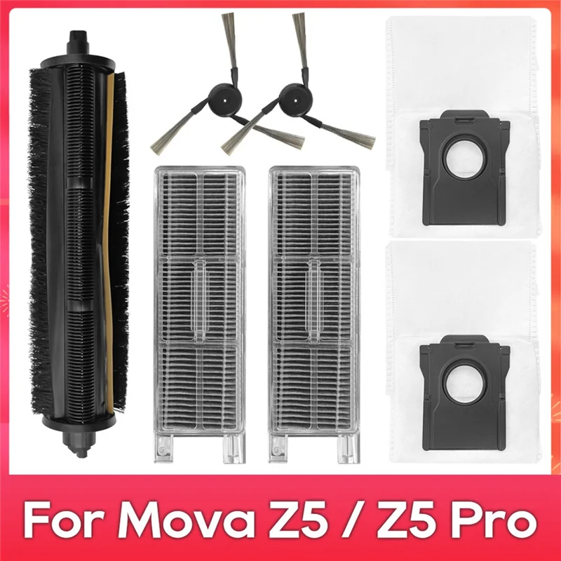 

B28C-Fit для Mova Z5/Z5 Pro Tricut, щетка, боковая щетка, фильтр Hepa, мешок для пыли, запасные части, аксессуары, комплект робота-пылесоса