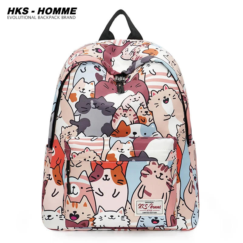 2024 Cute Women Backpacks Waterproof Multi-Pocket Canvans School Backpack for Student Female Girls Laptop Book Pack Mochilas