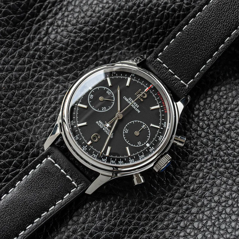 40 mm heren legerhorloge 1963 pilot mechanisch Sugess Panda polshorloge saffier luchtmacht horloges chronograaf officiële ST1901 beweging