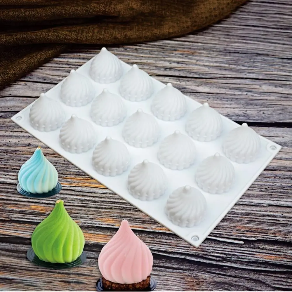 15 Cells Baking Cake Molds Food-Grade Silicone Heat-Resistant Chocolate Mold Reusable 3D Pudding Mould Kitchen Tools