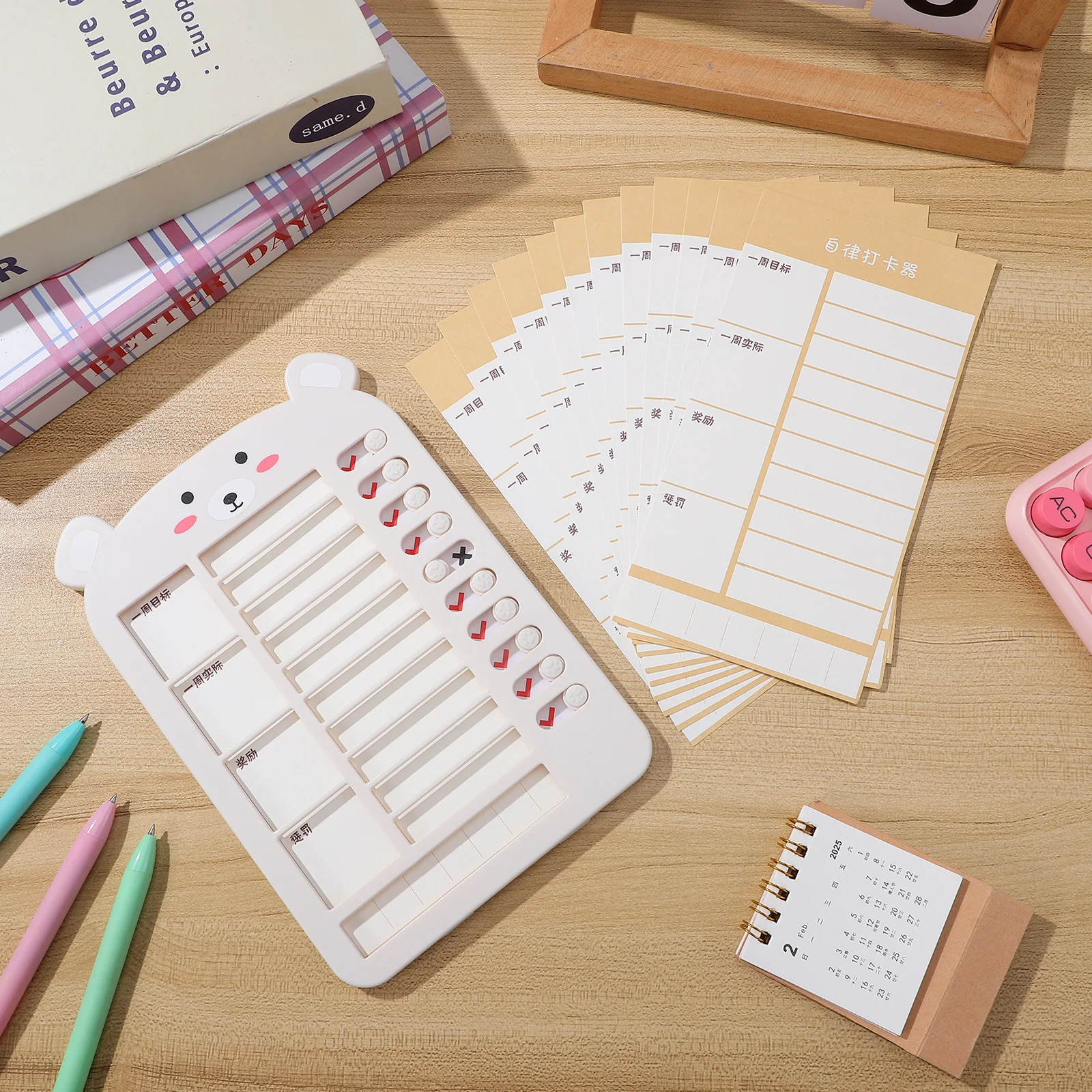 

Time Management Tool Weekly Planner Punch Card Selfdiscipline Tracker Notepad Daily Planning Pad Productive Weeks