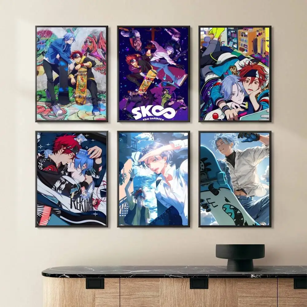 SK8 Anime Poster Arte autoadesiva Adesivo de papel à prova d'água Café Casa Bar Decoração de parede de sala