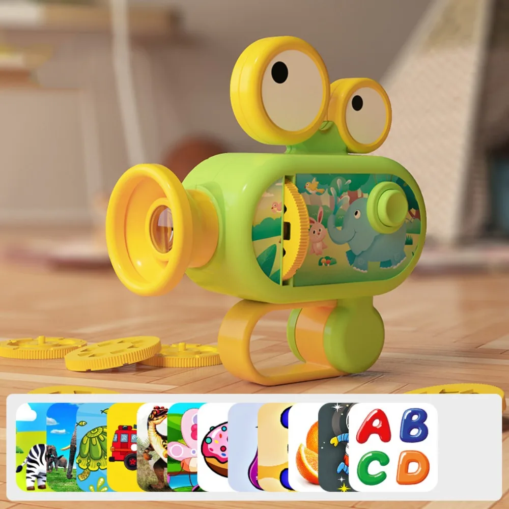 

Plastic Kids Handheld Projection Flashlight Puzzle Cartoon Pattern Children's Luminous Toys Mini Early Education