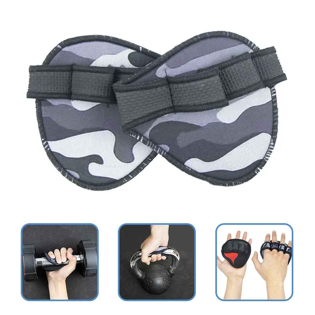 

Barbell Anti-slip Mat Weightlifting Half Finger Gloves Grip Pads for Workout Men Palm Protector Equipment