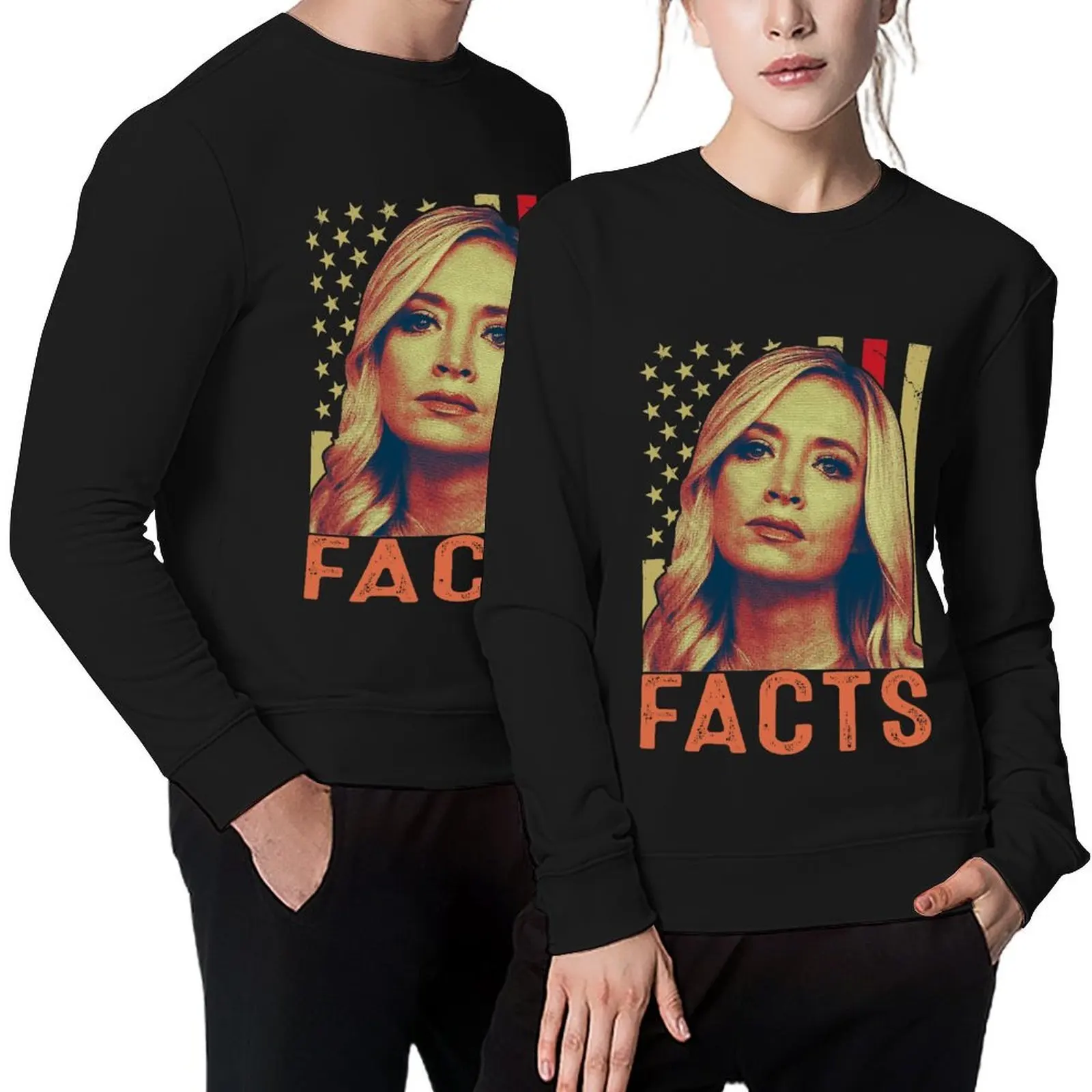 

Kayleigh McEnany White Secretary Kayleigh Facts Usa Flag Pullover male clothes korean clothes graphic t shirts men sweatshirts