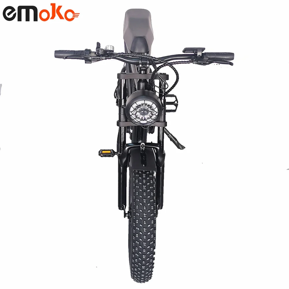 Emoko 48V Fast High Power 1000W Bike Fat Tyre Off Road Max Speed 55km Mileage 60km 15ah 17.5ah 20ah Electric Bicycle