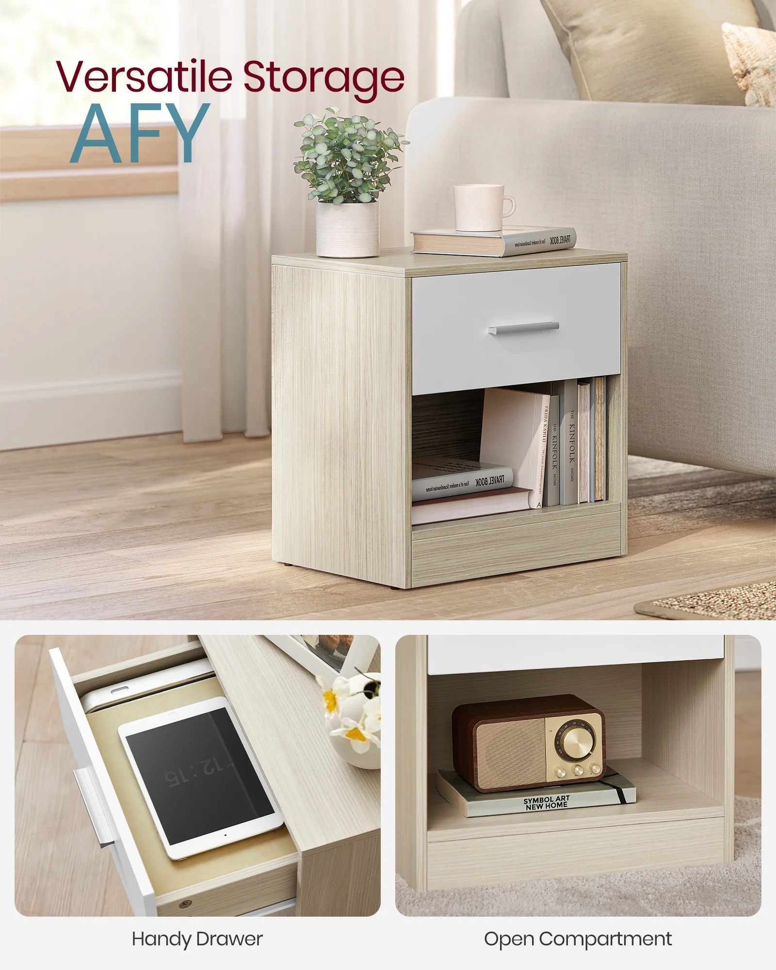 Simple Bedside Table with Draw - Home Office Of Ikea recension och pris