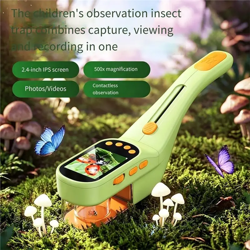 ABVG-Fly Insect Catcher Microscope With Magnifying Glass IPS Screen Magnifying Function