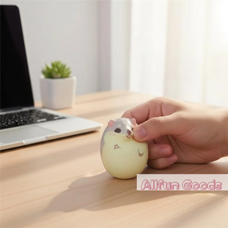 [TG835]Creative Shiba Inu Realistic Egg Shape PVC Desk Decor Dog & Egg Union Decorations For Home Offices Fun Christmas Gifts