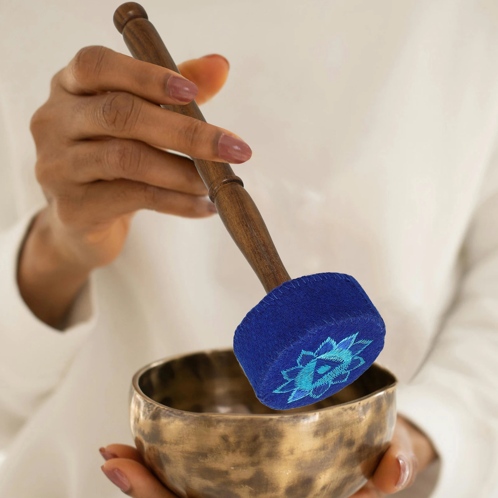 

Wooden Mallet For Singing Bowl Buddhist Sound Bowl Stick Meditation Yoga Accessory Percussion Instrument Hammer