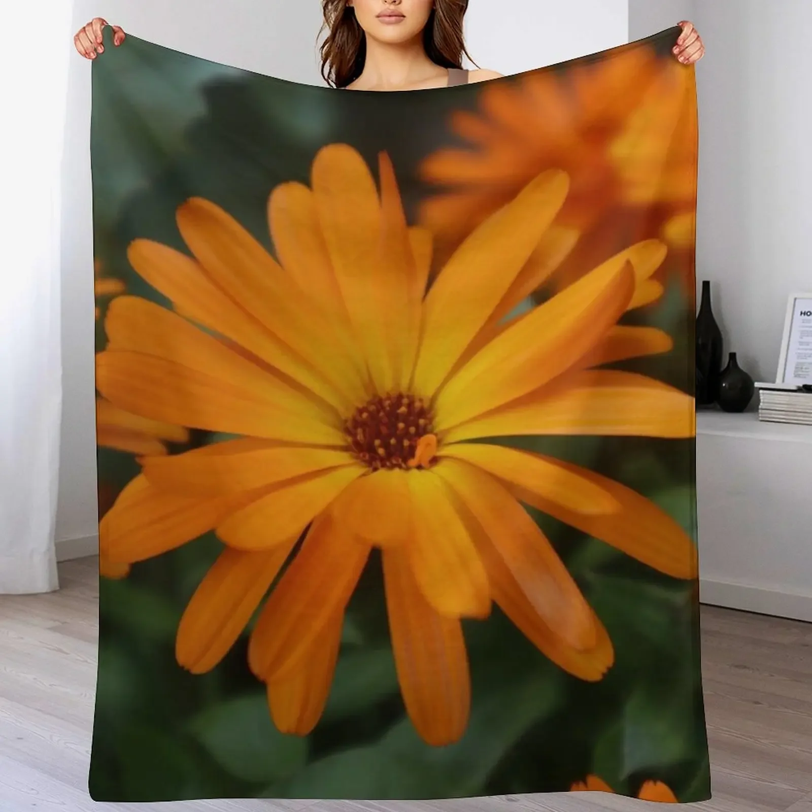 

Tangerine Petals Throw Blanket Bed covers Vintage Sofa Quilt Stuffeds Blankets