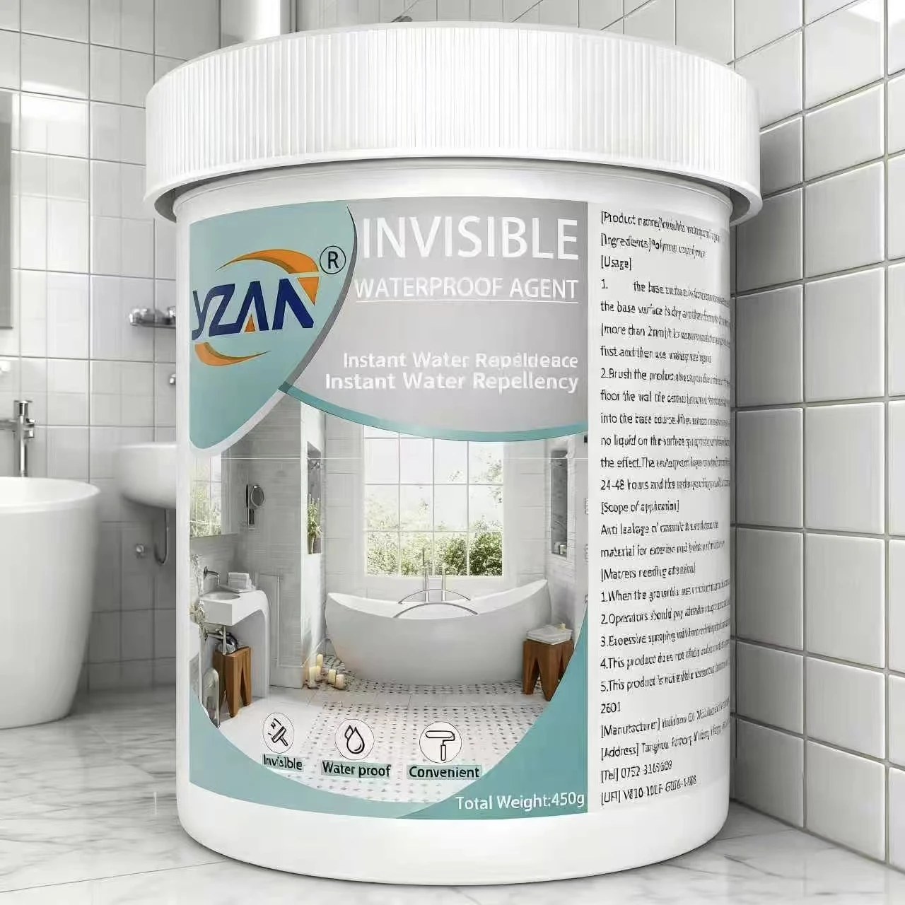 عامل مانع التسرب المقاوم للماء لإصلاح التسرب القوي |   مقاومة للكسر على السطح والجدران الخارجية |   مقاومة للطقس ومضادة للتسرب