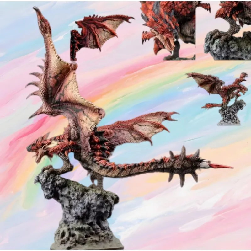 

In Stock Original Authentic Version Male Fire Dragon CAPCOM Monster Hunter CFB Mobile Phone Model Collection Holiday Gifts