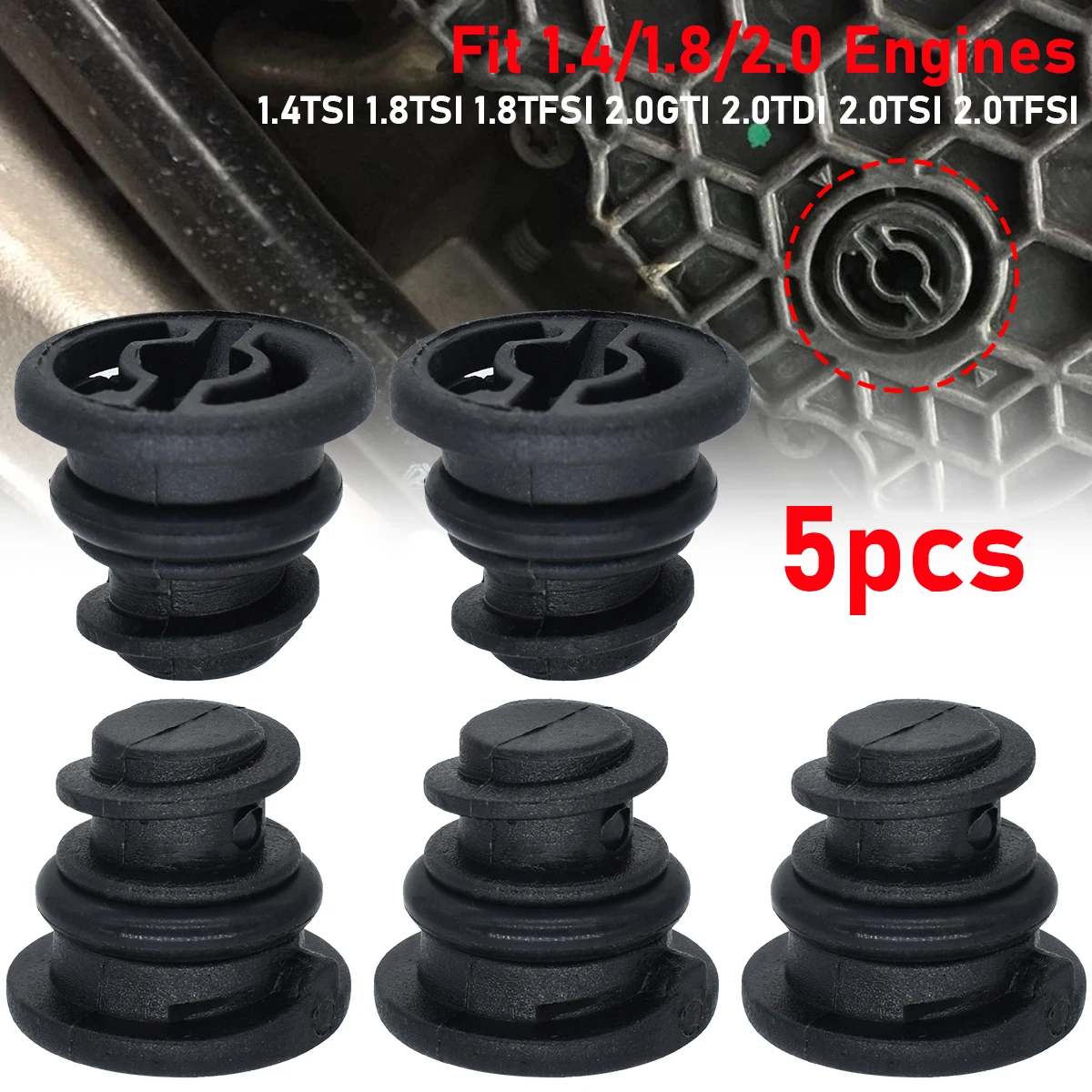 5x Oil Pan Sump Plug 1.8 TSI 2.0 TFSI Petrol Engine Oil Drain Plug For Audi A3 A4 A5 A6 Seat VW Polo Passat B8 Golf 06L103801