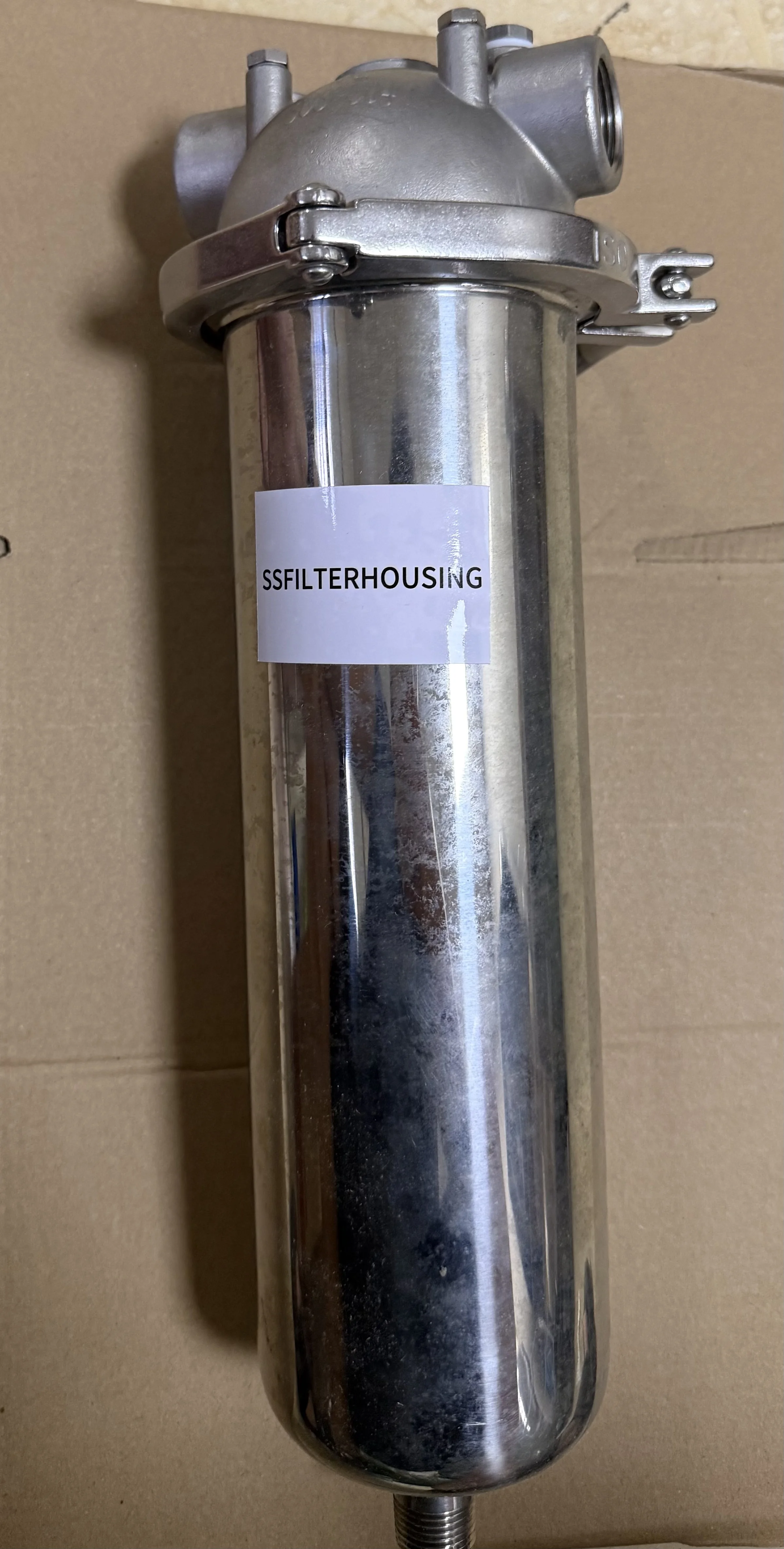 ssfilterhousing-10-25-pouces-pince-en-acier-inoxydable-filtre-a-eau-machine-purificateur-d'eau-avec-boitier-de-filtre-en-acier-inoxydable