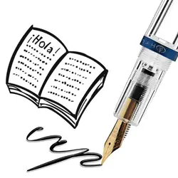 Transparent Fountain Pen Pen EF/F for Nib Write Smoothly No Clogged Acrylic Pen Body