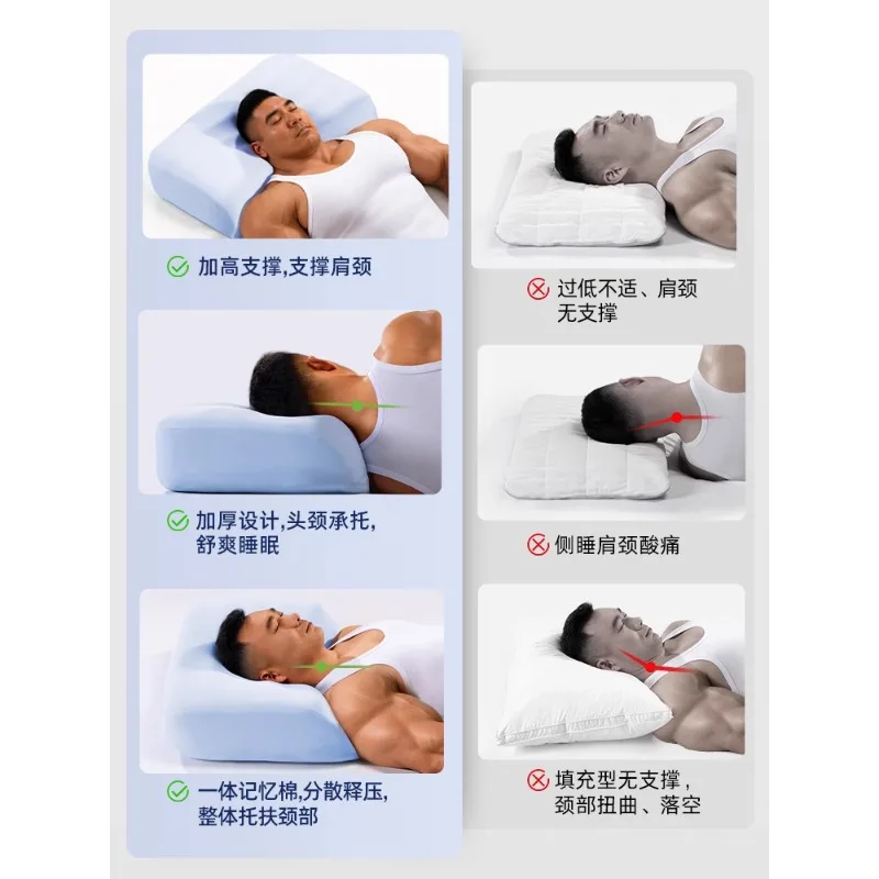 Afbeelding 4: Hoog kussen fitness speciaal geheugen katoen ondersteuning schouder- en nekhoogte verhoging