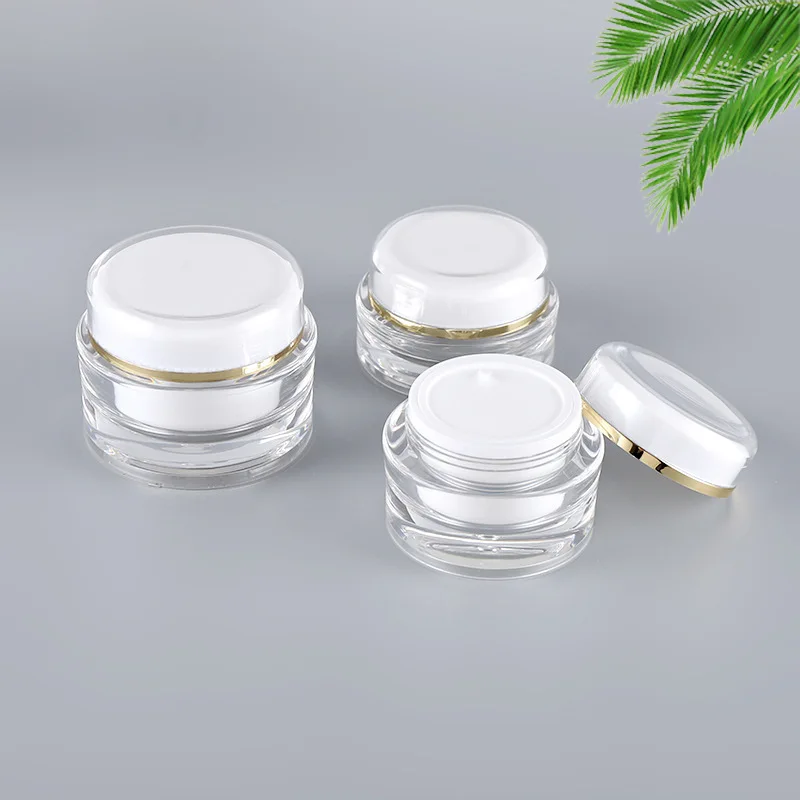 15G30G50G round shape plastic acrylic jar bottle pot tin eye cream serum essence moisturizer gel skin care cosmetic packing