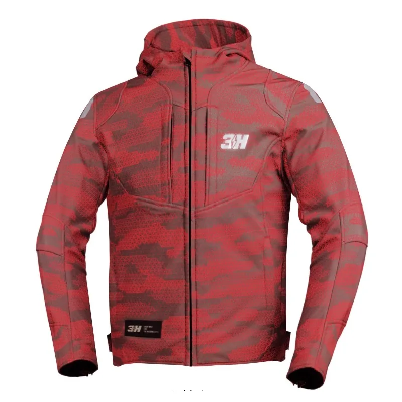 Red Motorcycle Winter Clothes Keep Warm Motorcycle Jacket CE Certification Anti-fall Racing Winter Clothing Windbreak S-4XL