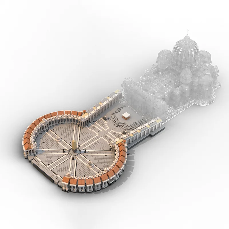 مدينة شارع عرض Moc قوالب بناء وحدات سانت بيتر مربع 1:800 التكنولوجيا وحدات كتل عيد الميلاد مجموعة لتقوم بها بنفسك لعبة الهدايا #2