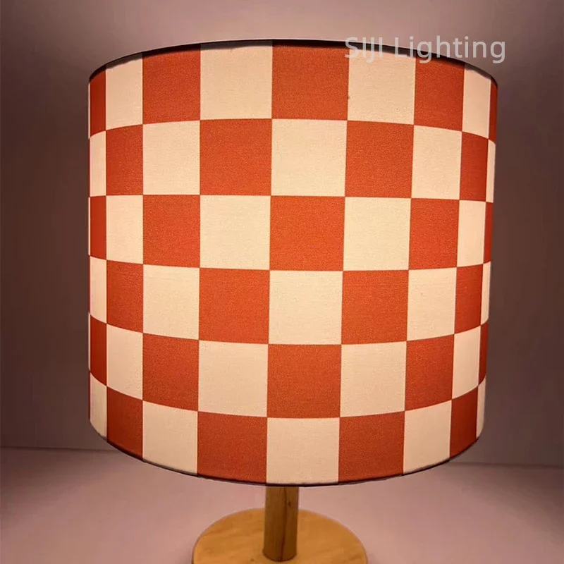 

E27 Table lamp Cloth Modern lampshade Cylindrical Linen Fabric Lampshade Cover Shade LED Floor lamp bedroom lamp bedside lamp