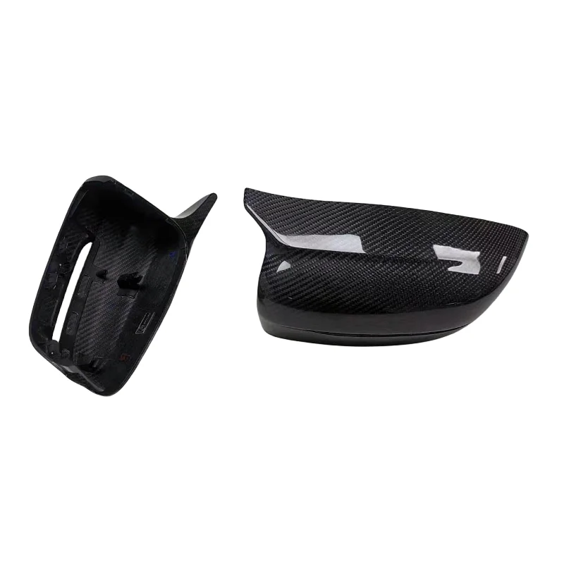 

A pair of high-quality dry carbon fiber TAKD style rearview mirror shells for the BMW 3 Series G20 G28 body kit