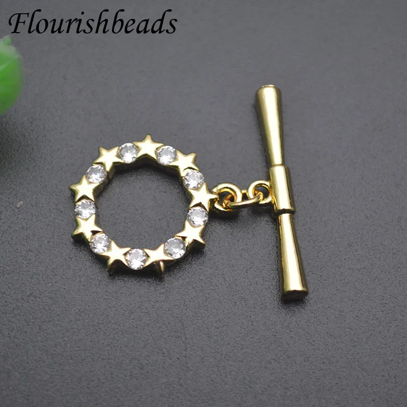 30set Metal Brass Gold Plated OT Toggle Clasp DIY  Jewelry Making Necklace Accessories Connectors Findings Hooks