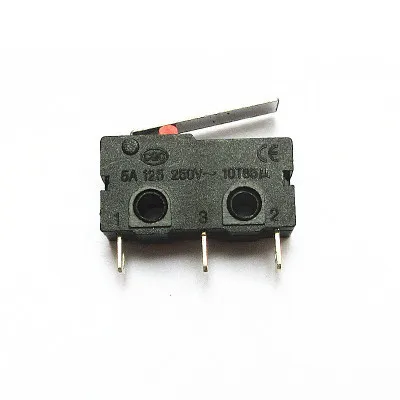 

YYT 10PCS Small micro switch stroke switch KW11 KW12 13 with handle 3Pin blue black 5A125 250V