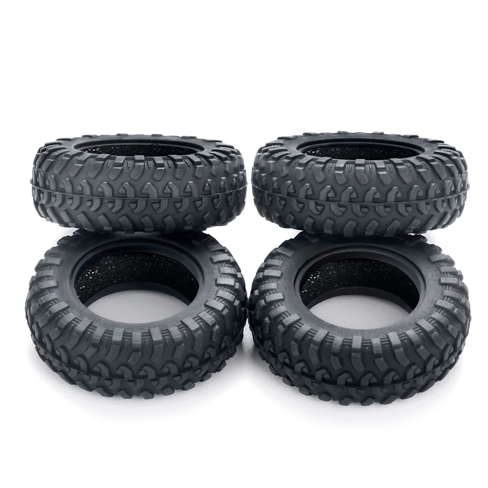 MIBIDAO 4 sztuk gumowe opony 42x15mm opona koła dla Kyosho Mini-Z 4X4 1/18 Jimny zdalnie sterowany samochód gąsienicowy części zamienne