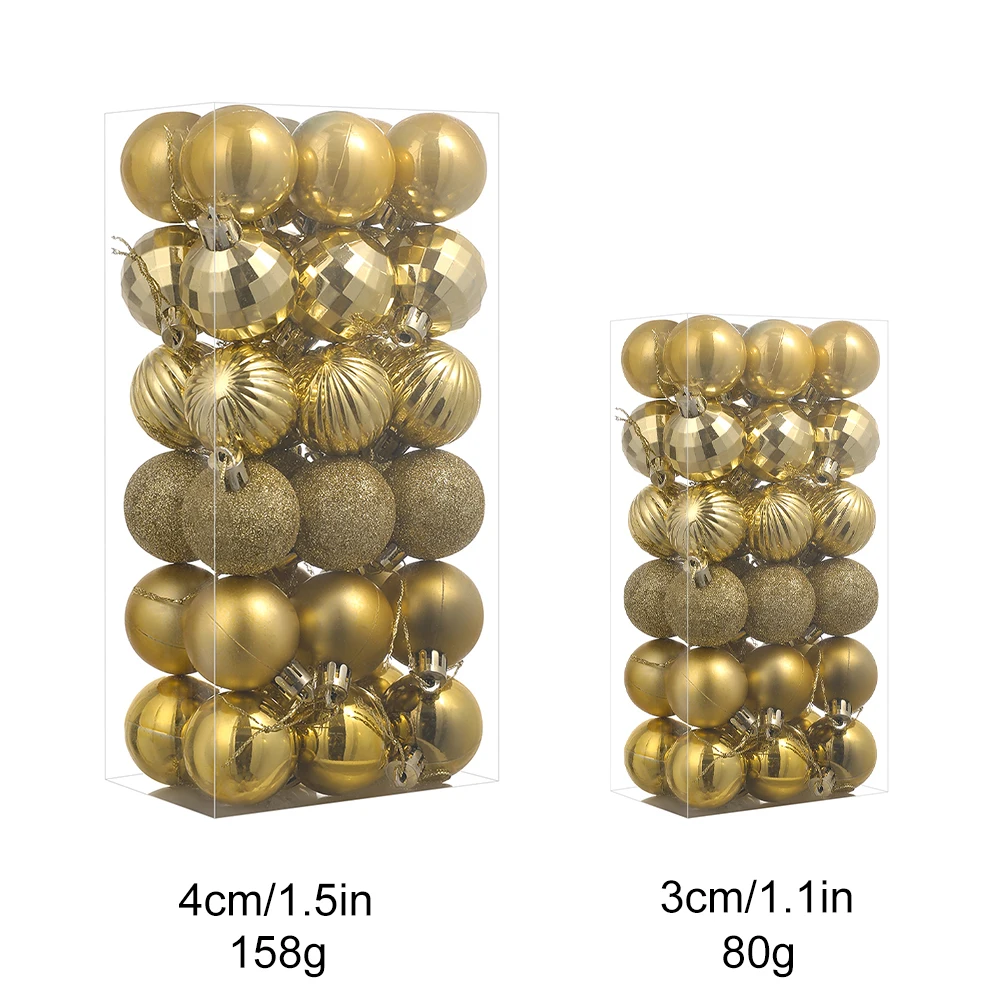 36 قطعة 3/4 سنتيمتر كرات عيد الميلاد شجرة عيد الميلاد الديكور الحلي للمنزل ديكور 2025 السنة الجديدة نافيداد قلادة الكرة اكسسوارات