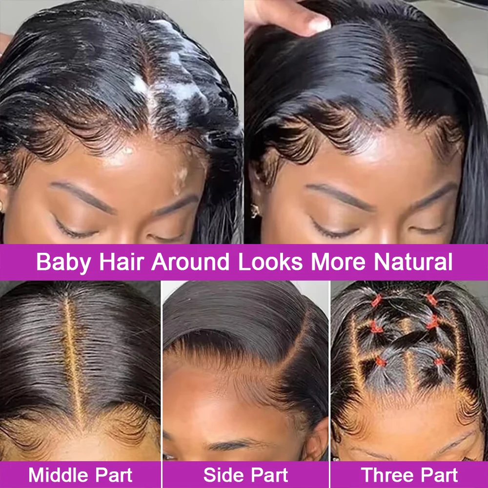 300 الكثافة 13x6 HD العظام مستقيم الدانتيل الجبهة الباروكات شعر الإنسان البرازيلي 40 بوصة 13x4 360 الدانتيل أمامي خصلات الشعر المستعار الإنسان للنساء