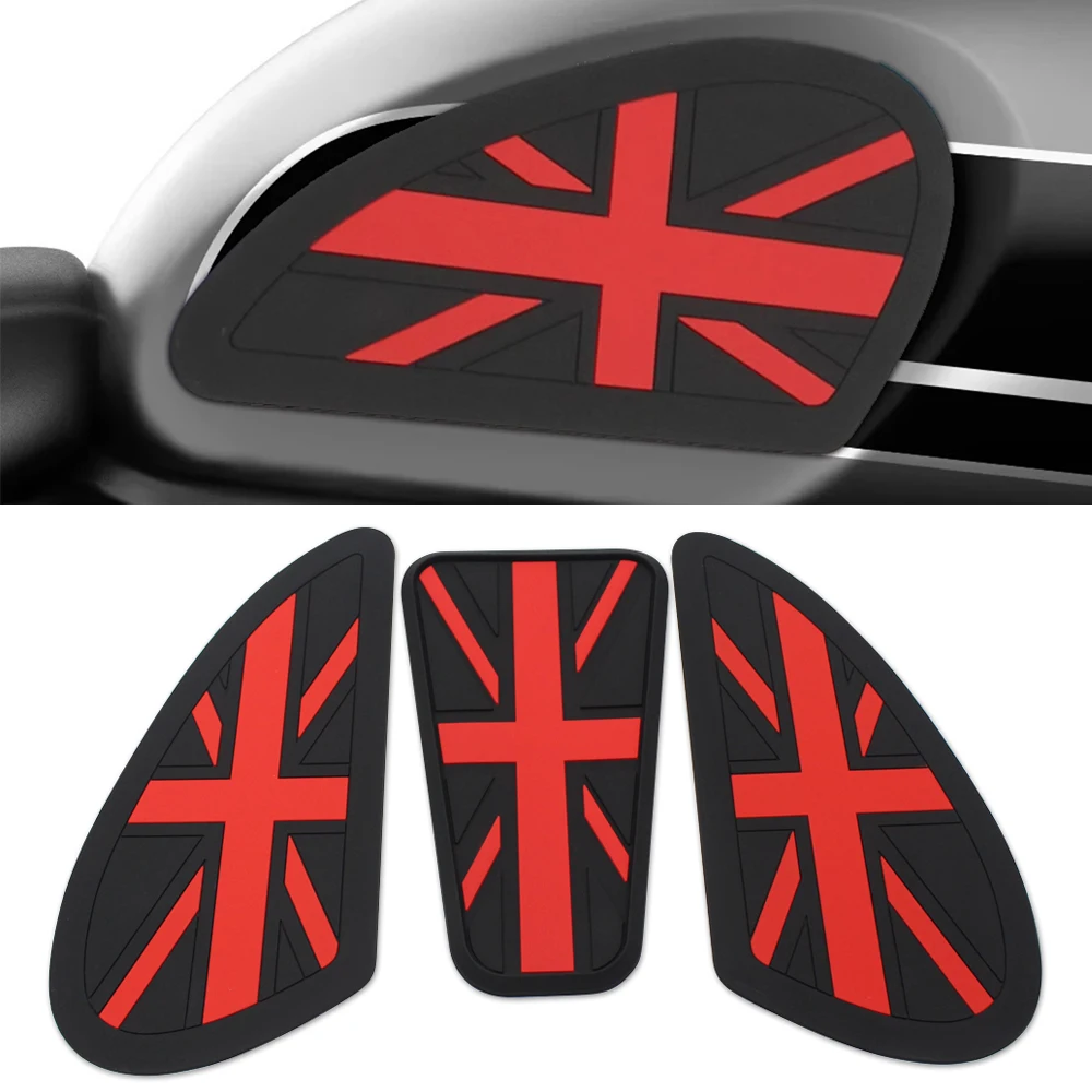 

For Triumph T100 T120 Retro Tank Pad Gas Tank Traction Pads Fuel Tank Grips Side Stickers Knee Grips Protector Decal Black