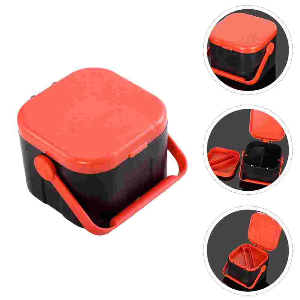 

Portable Bait Box Breathable Red Worm Bait Breeding Box Fishing Supply Tackle Box Lure Storage Box