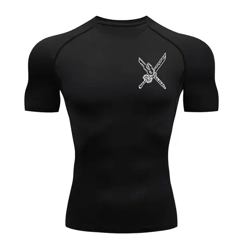 Anime Jujutsu Kaisen Kompressionströja Herr Tryck Andningsbar Fotboll Fitness Tight Sportkläder Athletic Snabbtorkande Rash Guard 6 best sales anime rashguard - №5