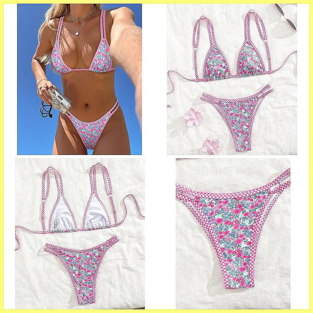 

Sexy Floral Push Up Bikini Set for Women - Brazilian Beach Swimwear & Pool Bathing Suits (Characters: 78)