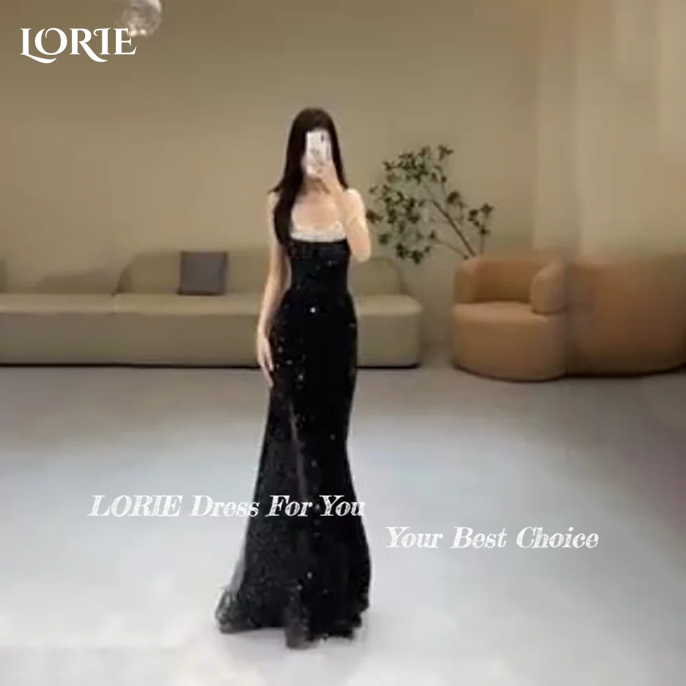 Lorie fenda tule arábia vestido de noite pregas brilhantes até o chão sereia vestidos de baile plissados ilusão arábia vestido de festa personalizado
