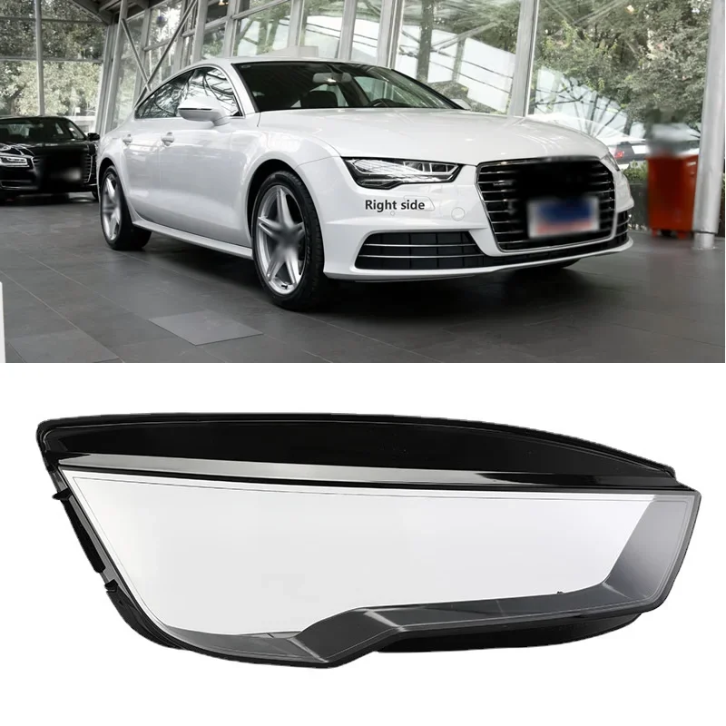 

Car Front Headlight Cover Lens Glass Headlamps Transparent Lampshade Lamp Shell Masks For Audi A7 2016-2018