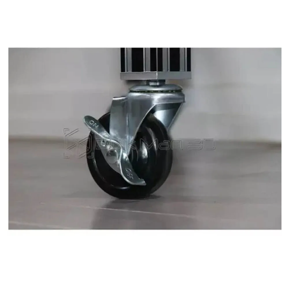 OpenBuilds Locking Caster Wheels Set for V-Slot Aluminum Linear Rail Workshop Table CNC Router Machine Workbench