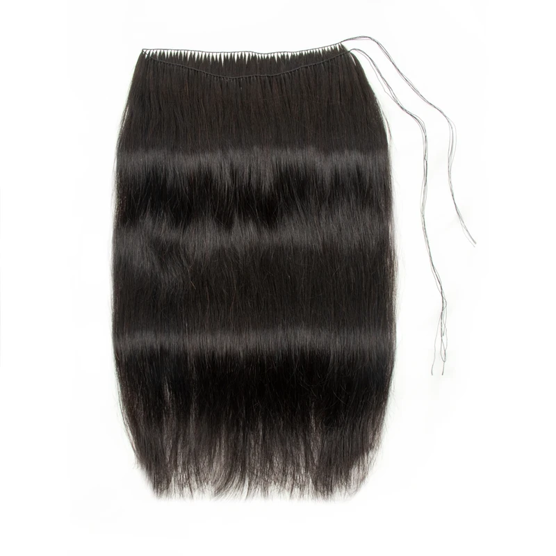 VADES Invisible Feather Hair Extensions Human Hair Long Straight Hair Extension Natural Sew In Microring Hair Weft for Women