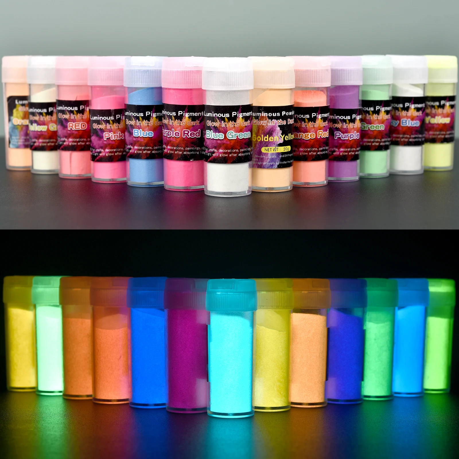 

20g Luminous Powder Resin Pigment DIY Epoxy Resin Mold Nail Art Glitter Powder Glow In The Dark Jewelry Making Supplies
