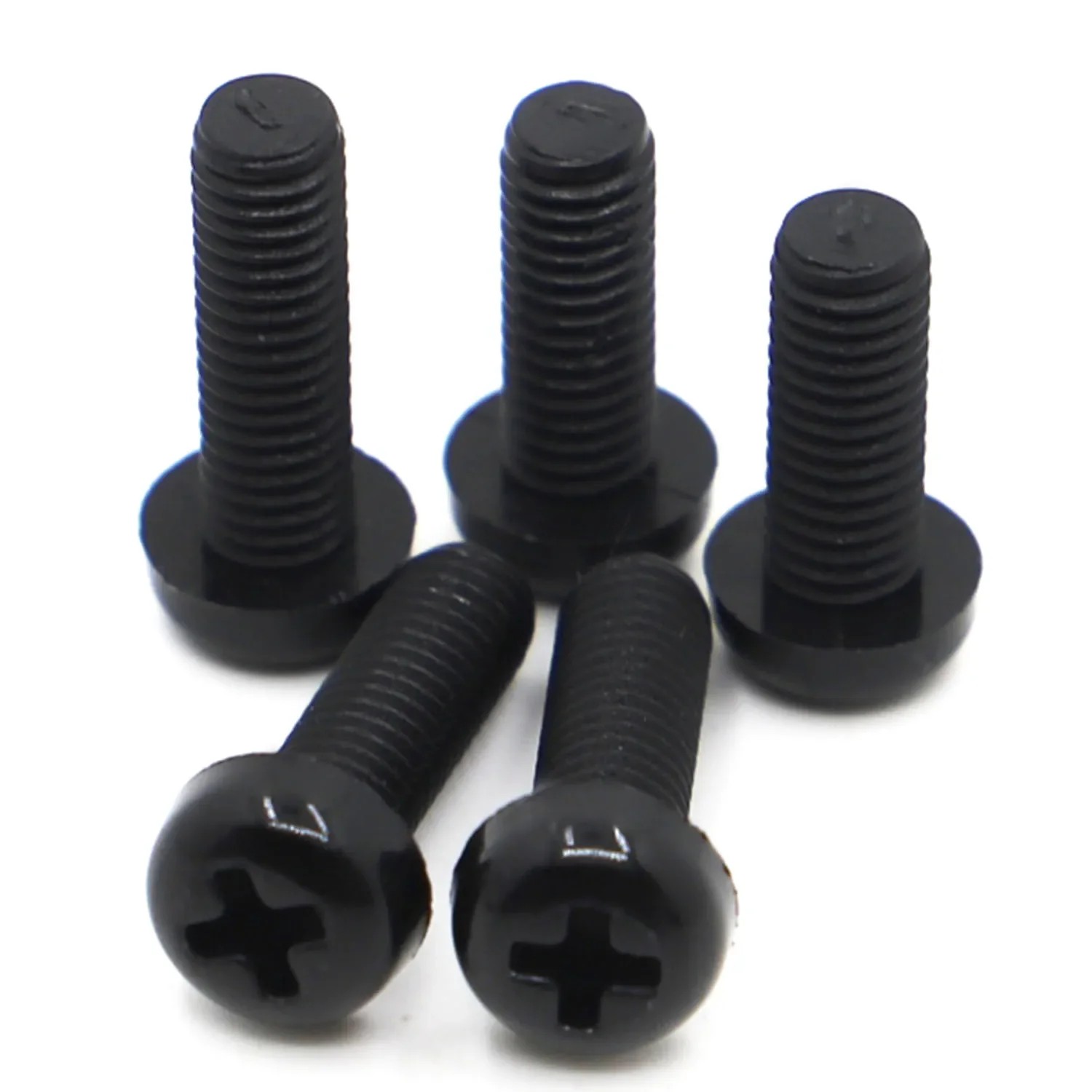 10/20/50pcs M2 M2.5 M3 M4 M5 M6 M8 Diameter 2 2.5 3 4 5 6 8mm Black Nylon Plastic Insulated Cross Phillips Pan Head Bolt Screw