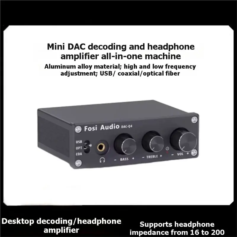 A37T-DAC-A2 Hifi Audio Decoder USB Headphone Amplifier Coaxial Optical Output Stereo Gaming DAC For Amplifier Active Speakers