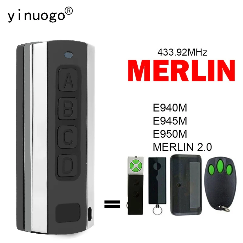 

Для пульта дистанционного управления MERLIN Clone E945M E940M E950M MERLIN 2.0 для открывания гаражных ворот с дистанционным управлением 433,92 МГц, электрическое управление дверью