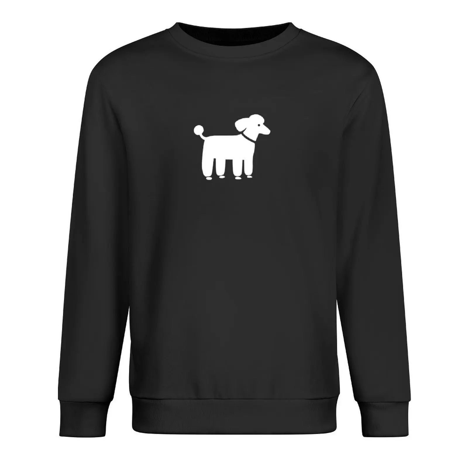

White Poodle Graphic Pullover mens clothing men's autumn clothes men's sweat-shirt autumn clothes winter man sweatshirt