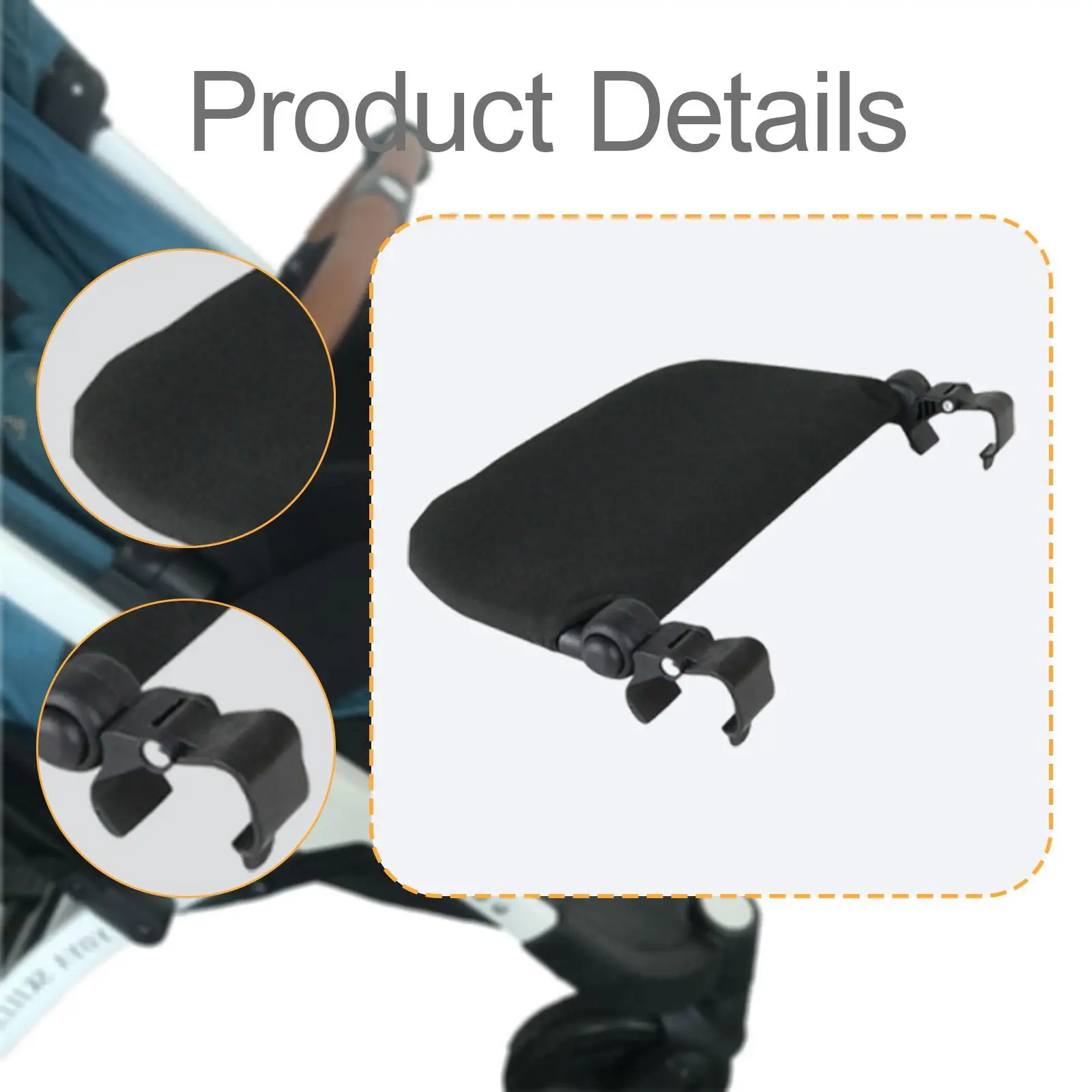 Extended Stroller Footrest Angle Adjustable Footboard for Kids Infant Child