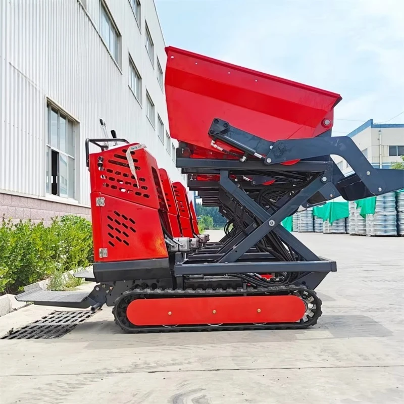 

China Farm Mini Crawler Dumper Truck 500kg Mini Dumpers with Loaders