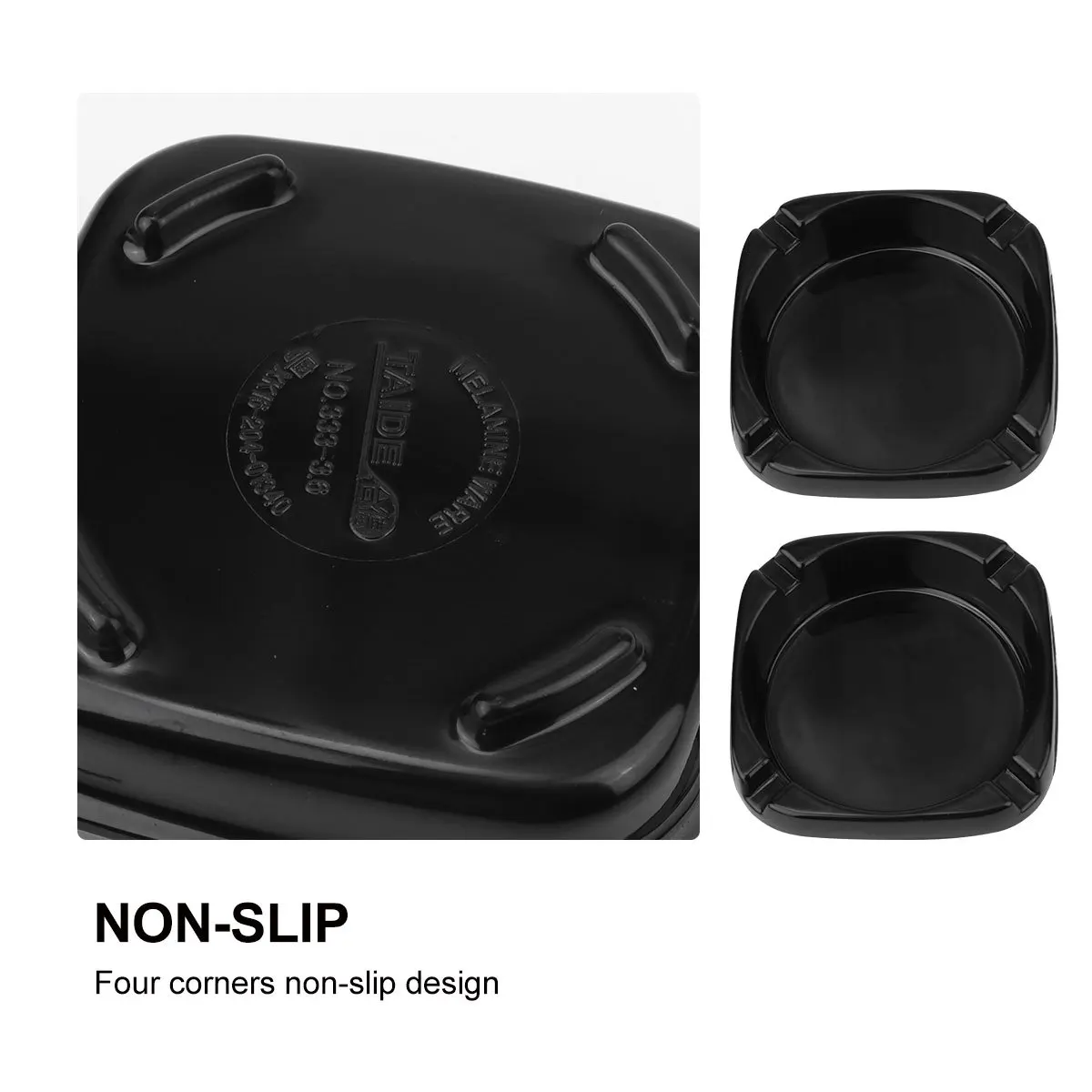 

White Square Ashtray Heat Resistant Lightweight Smoking Cigarette Holder For Home Ktv Outdoor Travel Household Imitation